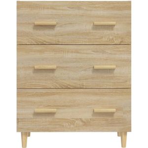 FIONERA Dressoir 70x34x90 cm bewerkt hout sonoma eikenkleurig