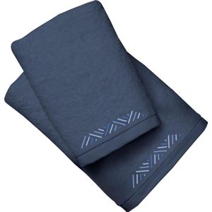 Matt & Rose - Handdoek - 50 x 100 cm - Blauw