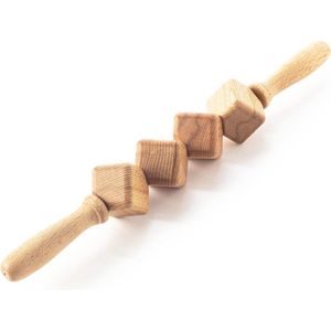 Anti-Cellulitis Massageapparaat met Handgreep - 40 cm Houten Massagerol voor Effectieve Huidverzorging