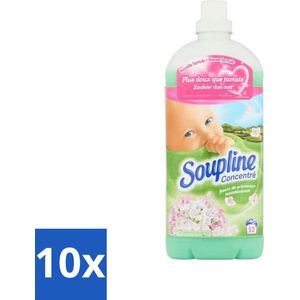 10 x Soupline - Wasverzachter - Lentebloesem - 52 Wasbeurten - 1.3L - Wasverzachter Lentebloesem - Wasverzachter - Wasverzachter Frisheid - Wasverzachter Voor Kleding - Wasverzachter Voor Wasbeurten