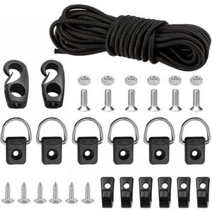 Kayak Deck Rigging Kit - 8 Voet Bungee Cord - Uitgebreide Deck Kit - D-Ring Cord J-Haken - voor Kajak Boot Kano .