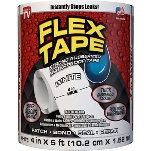 Flex Tape - Waterdichte tape - klustape - reparatietape - waterproof - 150x10 cm - Wit