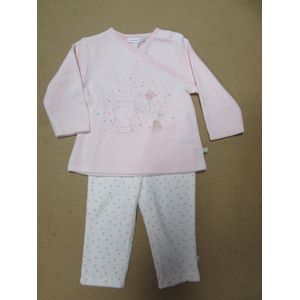 Noukie's - Pyjama - 2delige - Roze - Lola kroon -  9 maand 74