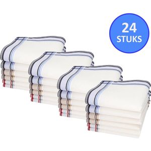 Sorprese Zakdoeken - Model 10 - zakdoeken heren - 24 zakdoeken - Italiaans katoen - herbruikbare zakdoek - Cadeau