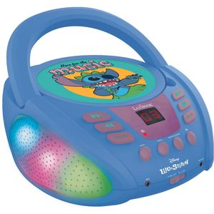 Lexibook - RCD109D - Bluetooth CD-speler - Blauw - Draagbaar, Veelkleurige lichteffecten, Microfoonaansluiting, Aux-ingang