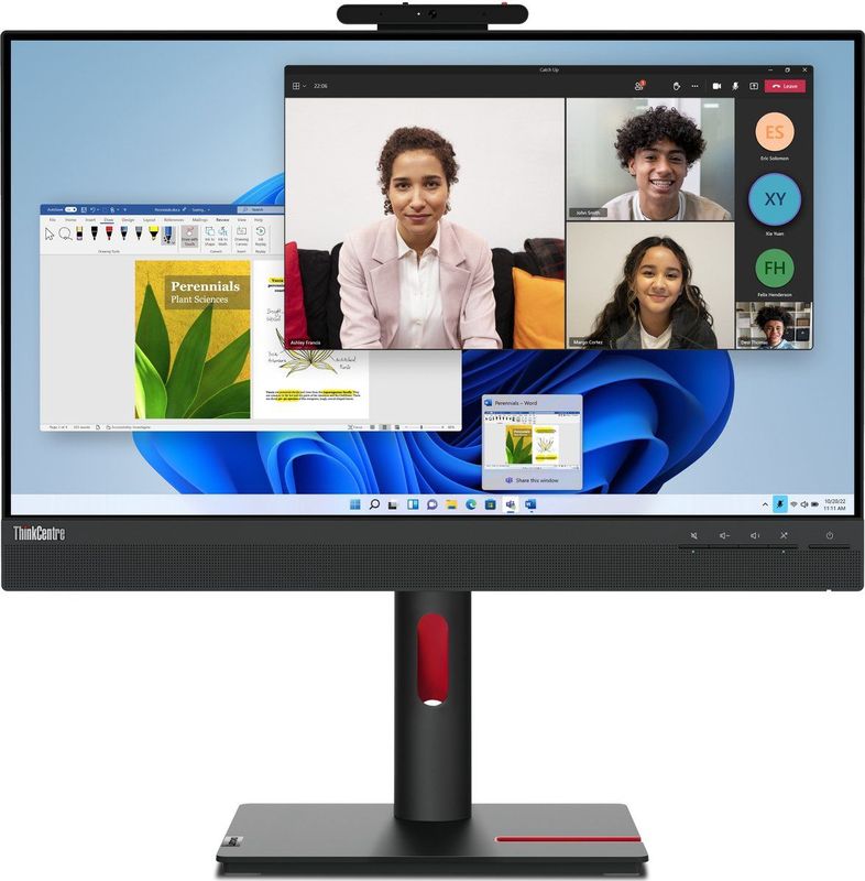 Lenovo ThinkCentre Tiny-In-One 24 LED display 60,5 cm (23.8") 1920 x 1080 Pixels Full HD Touchscreen Zwart