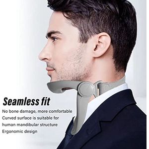 Nekstretcher Brace, 360 graden verstelbare ondersteuning. Ergonomisch cervicaal tractieapparaat voor uitlijning, houdingcorrector, ondersteuningsbrace 360 pijndrukverlichting, grijs