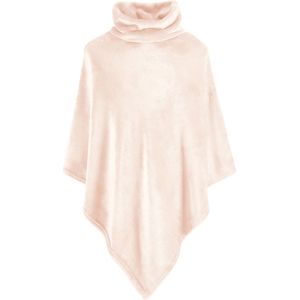 Moodit Fleece Poncho, Parel Roze - 80 x 80 cm - Polyester