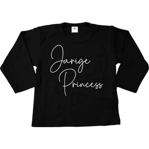 Verjaardag shirt lange mouw jarige princess-Maat 110/116