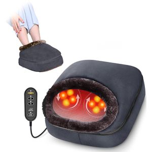 2-in-1 Shiatsu Voet- en Rugmasseur met Warmte - Kneedbare Massager voor Voeten en Rug