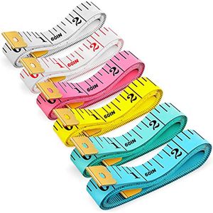 6-pack zachte meetlinten voor lichaamsmeting - 150 cm (60 inch)