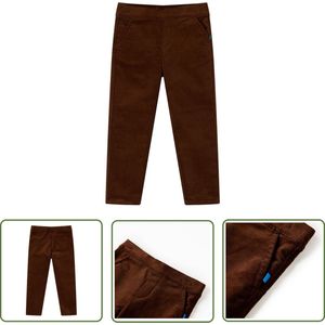 vidaXL Kinderkleding - Kinderbroek - Kinderbroek 104 cognackleurig - Jongensbroek - Meisjesbroek - Bruine Broek