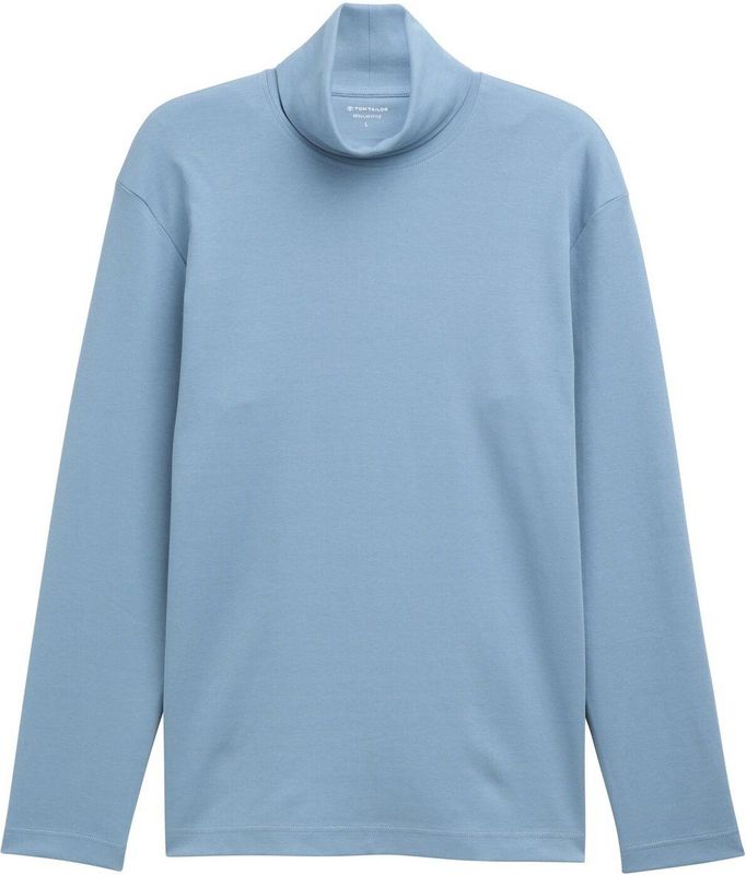 TOM TAILOR - Shirt - Blauw - Lange Mouw - Normale Pasvorm