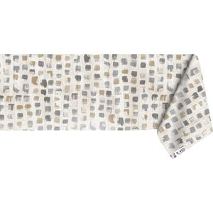 Raved Tafelzeil Vierkantjes  140 cm x  100 cm - Bruin - PVC - Afwasbaar