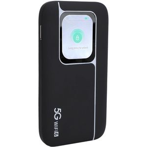 Draagbare 5G WiFi-hotspotrouter, WiFi-hotspot voor op reis, ondersteunt 16 apparaten. Draagbaar WiFi-apparaat voor op reis met 2,01 inch scherm.