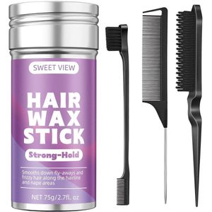 Haarwax-staaf en haarborstel set voor stijlvol haar
