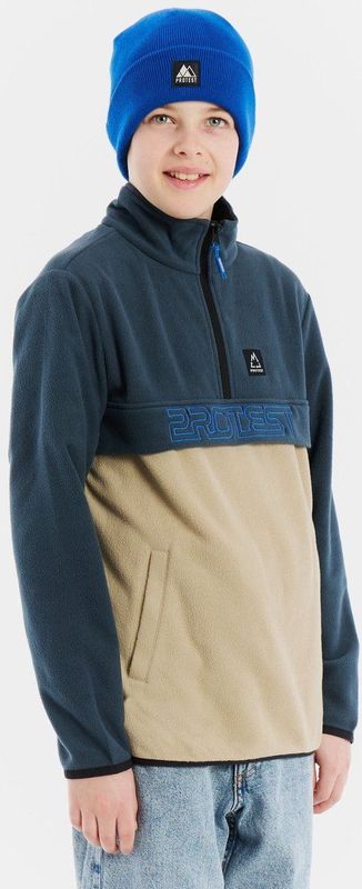 Protest - PRTSkylar JR - Skipully - Twilight Navy - Lange Mouwen - 1/4 Rits - Fleece