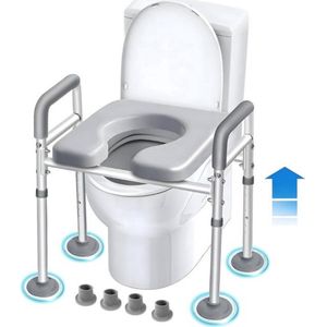 Thuys - Luxe Toiletverhoger - Wit - Met Armleuning - Verstelbaar
