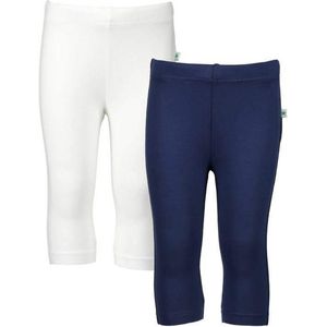 Blue Seven 2 PACK Bio Basic CAPRI  legging) Blauw en Wit - Maat 110