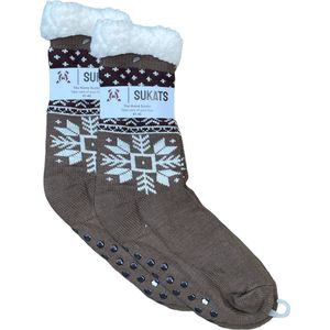 Sukats® Huissokken - Homesocks - Maat 41-46 - Anti-Slip - Fluffy Sokken - Huissokken Heren - Slofsokken - Variant 116 - Meerdere Maten en Varianten