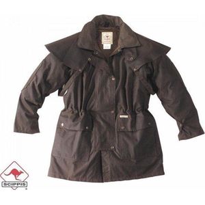 Scippis waxjas Drover Jacket Brown XS