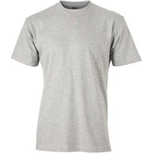 James and Nicholson Unisex Zware Ronde Tee (Grijze Heide)