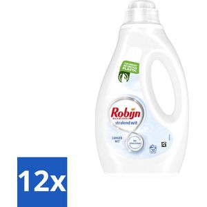 Robijn - Stralend Wit - Vloeibaar Wasmiddel - 20 Wasbeurten - Voordeelverpakking - 12 stuks