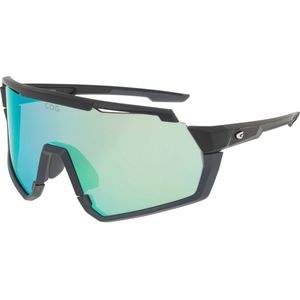 HELIOS Matt Zwart Polarized Sportbril met UV400 Bescherming en Flexibel TR90 Frame - Unisex & Universeel - Sportbril - Zonnebril voor Heren en Dames - Fietsaccessoires - Blauw/Groen