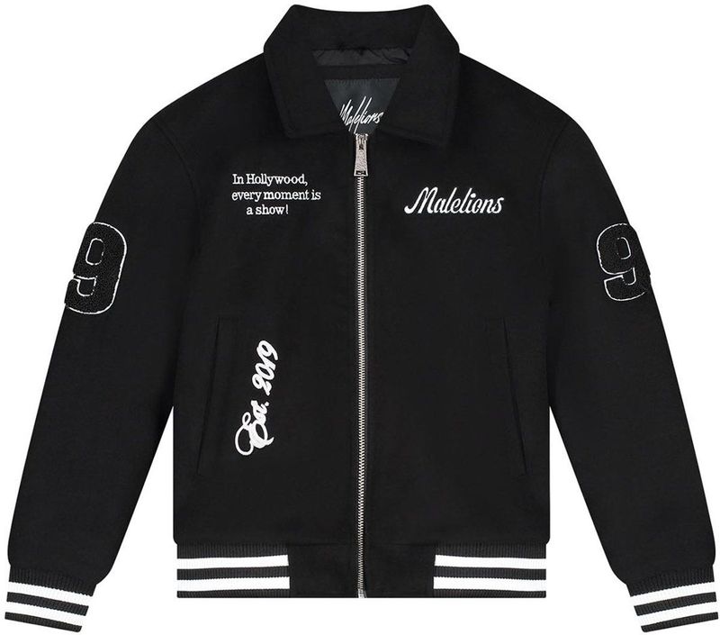 Malelions Kids Famous Varsity Jack - Black White 6-116