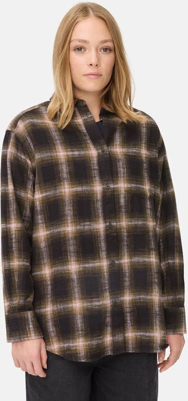 camel active - Katoenen Blouse - Kaviaar - Met Borstzak