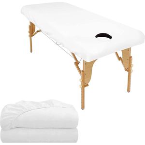Massagetafelhoes met Gat - Waterdichte Massagebeschermhoes - 2 Stuks - 70 x 190cm
