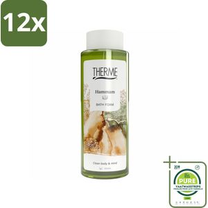 Therme - Hammam - Badschuim - Verfrissend - Verzorgend - 500ml - Voordeelverpakking - 12 stuks - Badschuim - Hamam