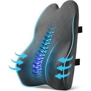 Lexium Rugkussen Onderrug - Rugkussen - Lendekussen - Rug Kussen Onderrug - Rugkussen Bank - Rugkussen Onderrug Voor Bank