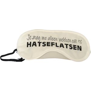 TWOA-Slaapmasker-Grappige tekst- Wit polyester- Hatseflatsen -Gillis Humor