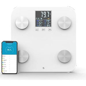 Digitale Bluetooth BMI Weegschaal met 18 Metingen en Geheugen voor 9 Gebruikers