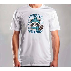Literally Freezing - T Shirt - MerryChristmas - ChristmasVibes - Funny - Sarcasm - VrolijkKerstfeest - Kerstmis - Grappig - Sarcasme