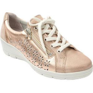 Brede leren veterschoenen