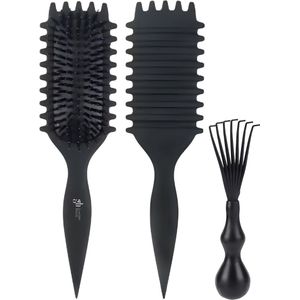 Guardian Beauty Haarborstel - Kruldefiniërende Borstel - Met Haarborstelreiniger - Zwart