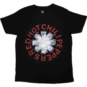 Red Hot Chili Peppers - Scribble Asterisk Heren T-shirt - L - Zwart