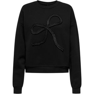 Only - Onlelisanna O-neck Box Swt - Sweater - Zwart - Dames