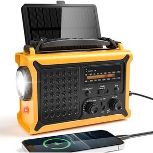 Draagbare Zonne-energie Noodradio met 12000mAh Batterij, AM/FM Ontvangst en Multifunctionele Functionaliteit