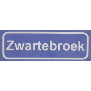Koelkast magneet plaatsnaambord Zwartebroek.
