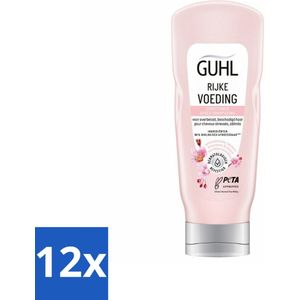 12 x Guhl - Conditioner - Rijke Voeding - 200 ml - Haar Conditioner - Droge Haren - Beschadigd Haar - Haar Herstel - Monoi Olie