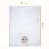 Be Mammy - BE20-168 - Kinderdeken - Lichtgrijs - Met 3D-applicatie