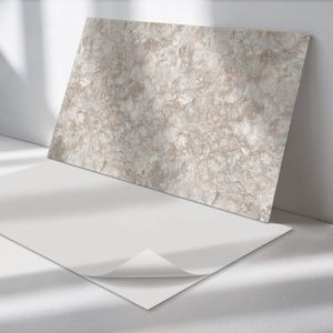 Wallfluent Vinyl Wandpaneel - Natuursteenpatroon PVC Muurpaneel - 120 cm x 60 cm - Beige PVC wandpaneel - 1 stuk - Rechthoekig Wandbekleding Vinyl - Texturen Wandpaneel - Zelfklevende Wandbekleding - Wandpaneel Keuken en Badkamer