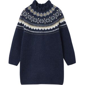 Jacquard Jurk - Ecru - Tricot Jurken