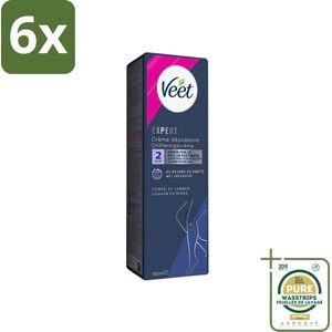 Veet Expert - Ontharingscreme met sheaboter - Lichaam & benen - Alle huidtypes - 100ml - Voordeelverpakking - 6 stuks - Veet - Ontharen