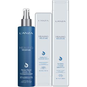 Lanza Healing Moisture Shampoo & Conditioner + Moi Moi Moisturizing Mist