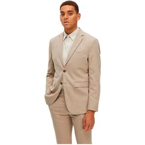 Selected - Neil Slim Fit - Blazer - Beige - Slanke Pasvorm
