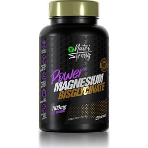 NUTRI STRONG - POWER MAGNESIUM BISGLYCINAAT 120 CAPSULES - 1100 mg magnesiumbisglycinaat, 220 mg puur magnesium